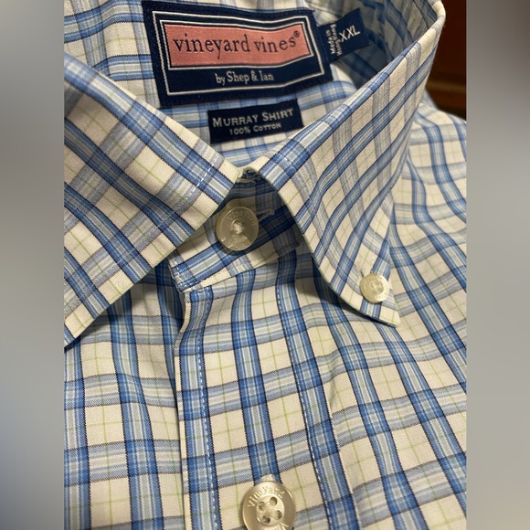 Vineyard Vines XXL Plaid Check Cotton Murray Long Sleeve Button Down Shirt - Picture 4 of 9